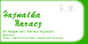 hajnalka maracz business card